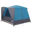 Cabin tent 7-person tetővel tárolóval kék 400 x 350 x 212 cm