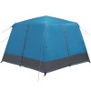 Cabin tent 7-person tetővel tárolóval kék 400 x 350 x 212 cm