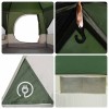 Cabin tent 5-person tetővel zöld és fehér 333 x 317 x 194 cm