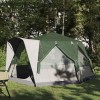 Cabin tent 5-person tetővel zöld és fehér 333 x 317 x 194 cm