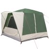 Cabin tent 5-person tetővel zöld és fehér 333 x 317 x 194 cm