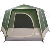 Cabin tent 5-person tetővel zöld és fehér 333 x 317 x 194 cm