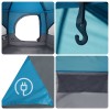 Cabin tent 5-person tetővel kék és szürke 333 x 317 x 194 cm