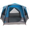 Cabin tent 5-person tetővel kék és szürke 333 x 317 x 194 cm