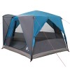 Cabin tent 5-person tetővel kék és szürke 333 x 317 x 194 cm