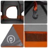 Cabin tent 5-person szürke és narancs 333 x 317 x 194 cm