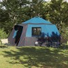 Cabin tent 12-person tetővel kék és szürke 500 x 500 x 294 cm