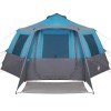 Cabin tent 12-person tetővel kék és szürke 500 x 500 x 294 cm