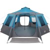 Cabin tent 12-person tetővel kék és szürke 500 x 500 x 294 cm
