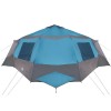 Cabin tent 12-person tetővel kék és szürke 500 x 500 x 294 cm