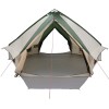Teepee sátor 10 fős tetővel zöld és fehér 567 x 470 x 242 cm