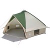 Teepee sátor 10 fős tetővel zöld és fehér 567 x 470 x 242 cm