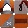 Teepee sátor 10 fős szürke és narancs 567 x 470 x 242 cm