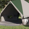 Teepee sátor 8 fős tetővel zöld és fehér 490 x 410 x 210 cm