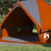 Teepee sátor 8 fős tetővel szürke és narancs 490 x 410 x 210 cm