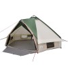 Teepee sátor 6 fő részére zöld és fehér 431 x 366 x 185 cm