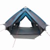 Teepee sátor 6 fő részére kék és szürke 431 x 366 x 185 cm