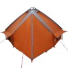 Teepee sátor 6 fős tetővel szürke és narancs 431 x 366 x 185 cm