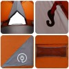 Teepee sátor 4 fő részére szürke és narancs 388 x 320 x 169 cm