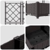 Kerti cserép 2 db barna 80 x 40 x 125,5 cm pp