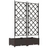 Kerti cserép 2 db barna 80 x 40 x 125,5 cm pp