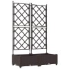 Kerti cserép 2 db barna 80 x 40 x 125,5 cm pp