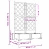 Kerti cserép 2 db barna 80 x 40 x 125,5 cm pp