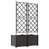 Kerti cserép 2 db barna 80 x 40 x 143 cm pp