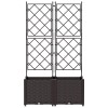 Kerti cserép 2 db barna 80 x 40 x 143 cm pp