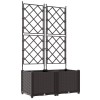 Kerti cserép 2 db barna 80 x 40 x 143 cm pp