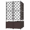 Kerti cserép 3 db barna 80 x 80 x 143 cm pp