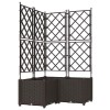 Kerti cserép 3 db barna 80 x 80 x 143 cm pp