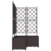 Kerti cserép 3 db barna 80 x 80 x 143 cm pp