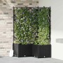 Kerti cserép 3 db fekete 80 x 80 x 143 cm pp