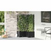 Kerti cserép 3 db fekete 80 x 80 x 143 cm pp