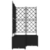 Kerti cserép 3 db fekete 80 x 80 x 143 cm pp
