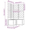 Kerti cserép 3 db fekete 80 x 80 x 143 cm pp