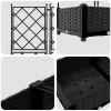 Kerti cserép 5 pcs fekete 120 x 120 x 125,5 cm műanyag