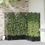 Kerti cserép 5 pcs fekete 120 x 120 x 125,5 cm műanyag