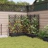 Kerti cserép 5 pcs fekete 120 x 120 x 125,5 cm műanyag