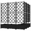 Kerti cserép 5 pcs fekete 120 x 120 x 125,5 cm műanyag