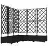 Kerti cserép 5 pcs fekete 120 x 120 x 125,5 cm műanyag