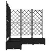 Kerti cserép 5 pcs fekete 120 x 120 x 125,5 cm műanyag