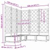 Kerti cserép 5 pcs fekete 120 x 120 x 125,5 cm műanyag