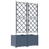 Kerti cserép 2 db szürke 80 x 40 x 143 cm pp