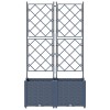 Kerti cserép 2 db szürke 80 x 40 x 143 cm pp