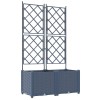 Kerti cserép 2 db szürke 80 x 40 x 143 cm pp