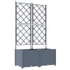 Kerti cserép 2 db világosszürke 80 x 40 x 143 cm pp