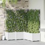 Kerti cserép 5 pcs fehér 120 x 120 x 143 cm műanyag