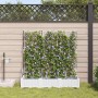 Kerti cserép 3 pcs fehér 120 x 40 x 126 cm műanyag